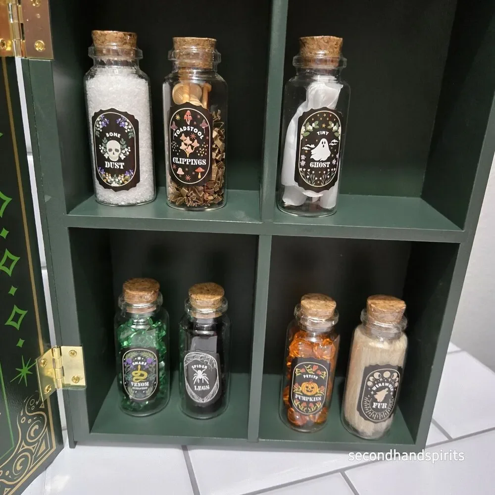 2025 Target Bullseye Halloween Spells Potions Book Storage Box & 7 Mini Potions